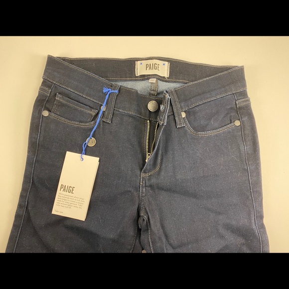 NWT PAIGE Dark Blue Skinny Jeans - Picture 3 of 4